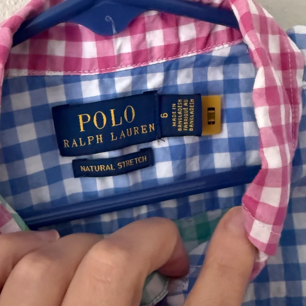 Ralph Lauren Short Sleeve Button Down Shirt Size 6
